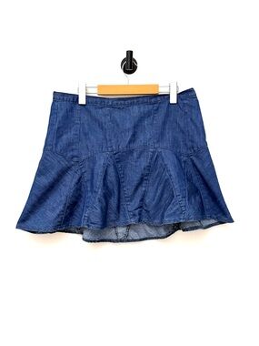 Gap 1969 Oceanside Denim Mini Skirt Flared Panel